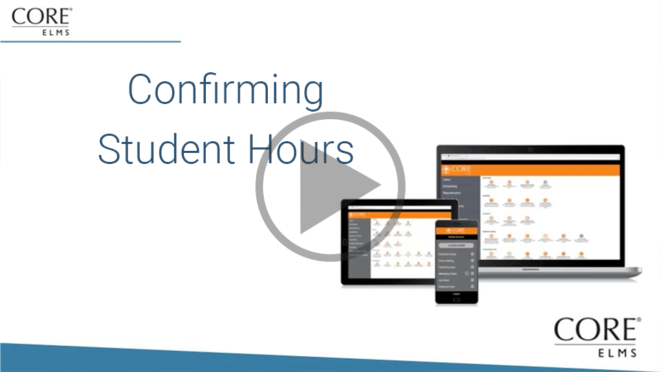 Confirming Student Hours in ELMS
