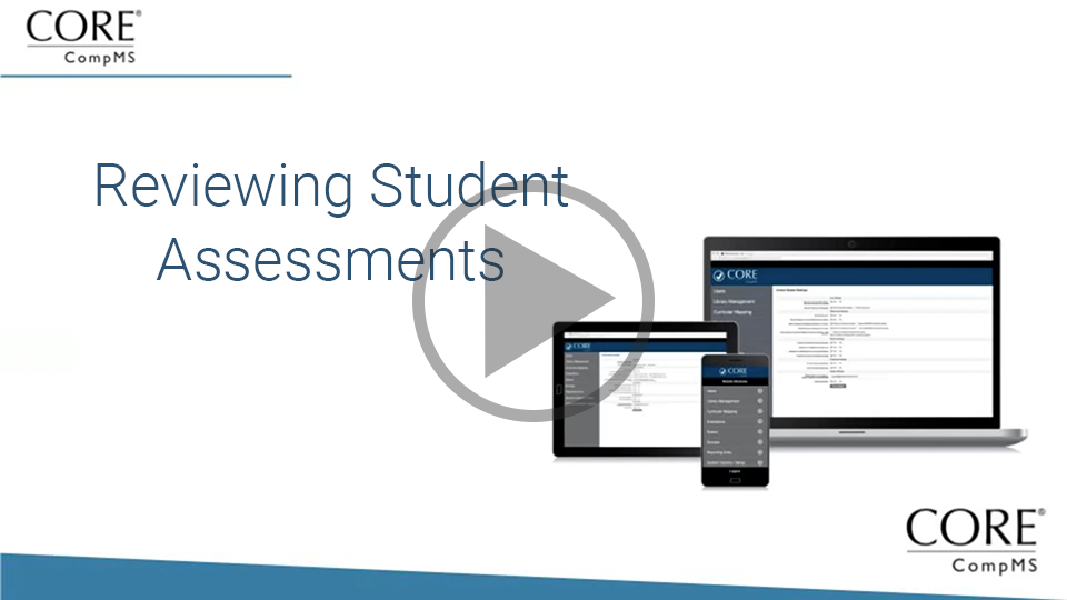 Reviewing a Completed Student Assessment