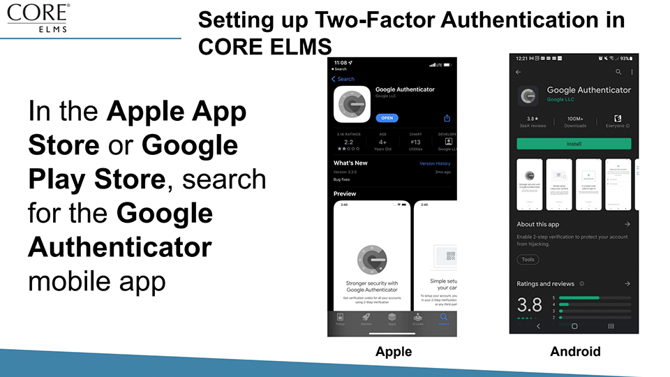 Two-Factor Authentication Set-Up for ELMS